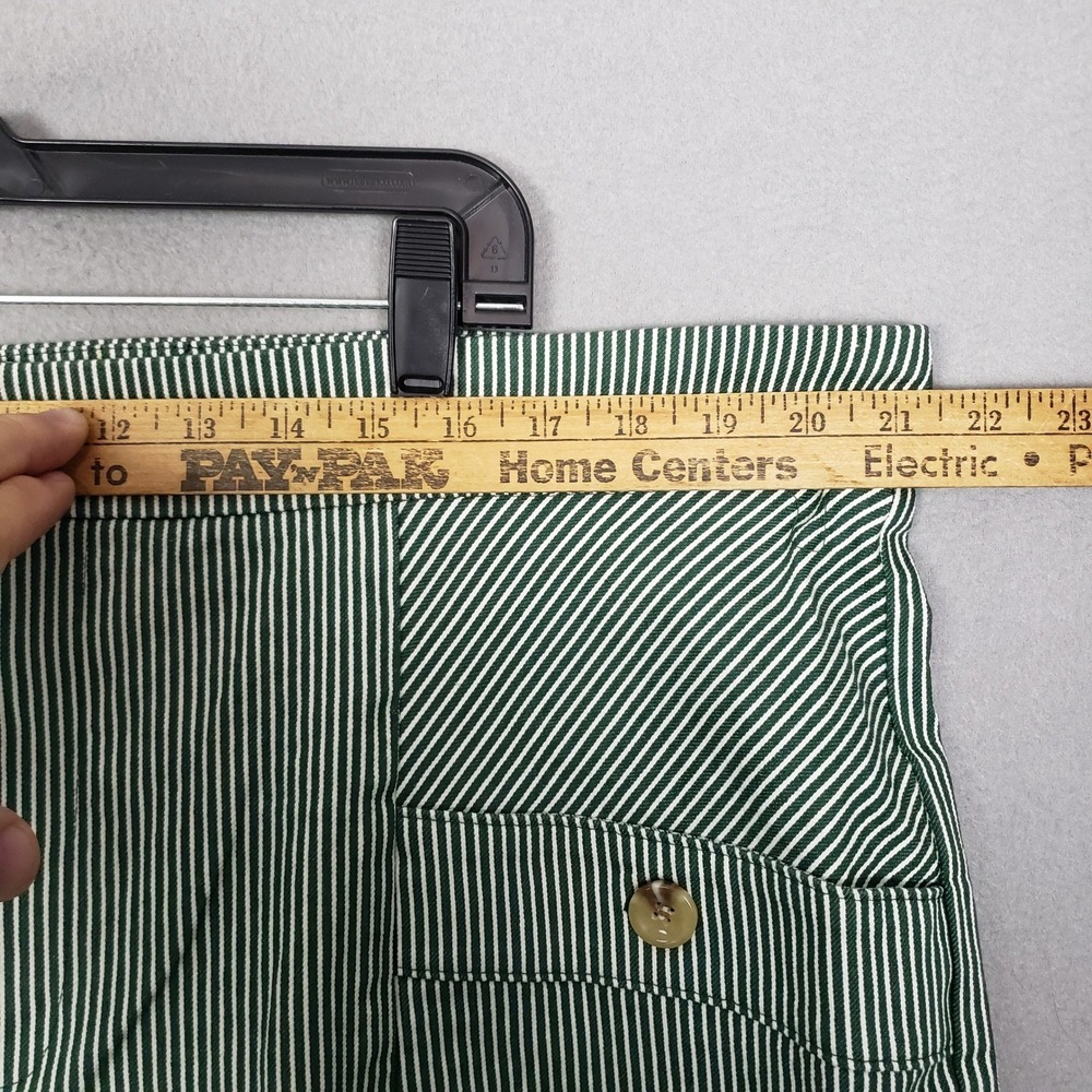 Eloquii Womens Size 18 Green White Striped Utility Pants Cropped Nautical - Picture 4 of 13